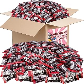 HERSHEY'S Special Dark Mini Chocolate Bars, 2 LB Bulk, Mildly Sweet Chocolate Candy Snack Size Bars, Individually Wrapped Dark Chocolate Candy Bars, for Parties, Office Bowl
