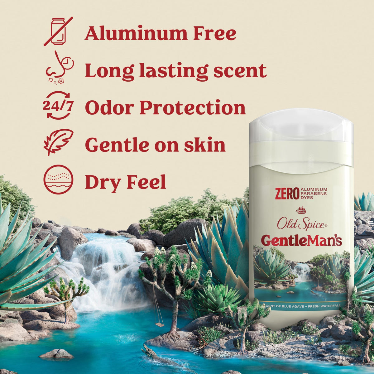Old Spice Blue Agave + Fresh Waterfall / 3 Ounce (Pack of 12) / 1 Deodorant