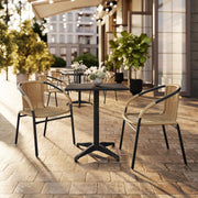 Flash Furniture Beige / Set of 2 / Modern Patio Dining Chairs