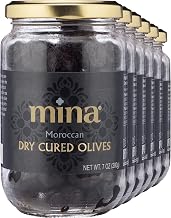 Dry Cured Black Olives by Mina – 7 Ounce (Pack of 6), Pack of 6, Model WC-6SD2-PK02