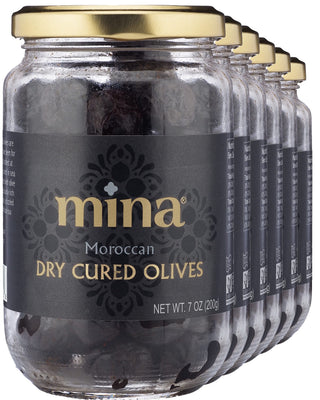 Dry Cured Black Olives by Mina – 7 Ounce (Pack of 6), Pack of 6, Model WC-6SD2-PK02