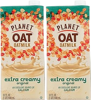 Planet Oat Oatmilk Extra Creamy, 32 Fl Oz (Pack of 2)