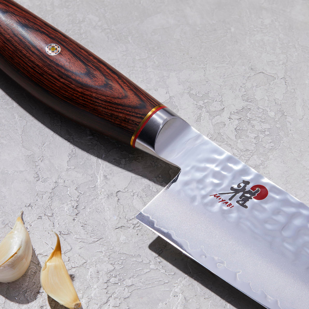Chef's Knife by MIYABI – 9.5", SG2 Tsuchime Steel, Stainless Steel, Model 34073-243