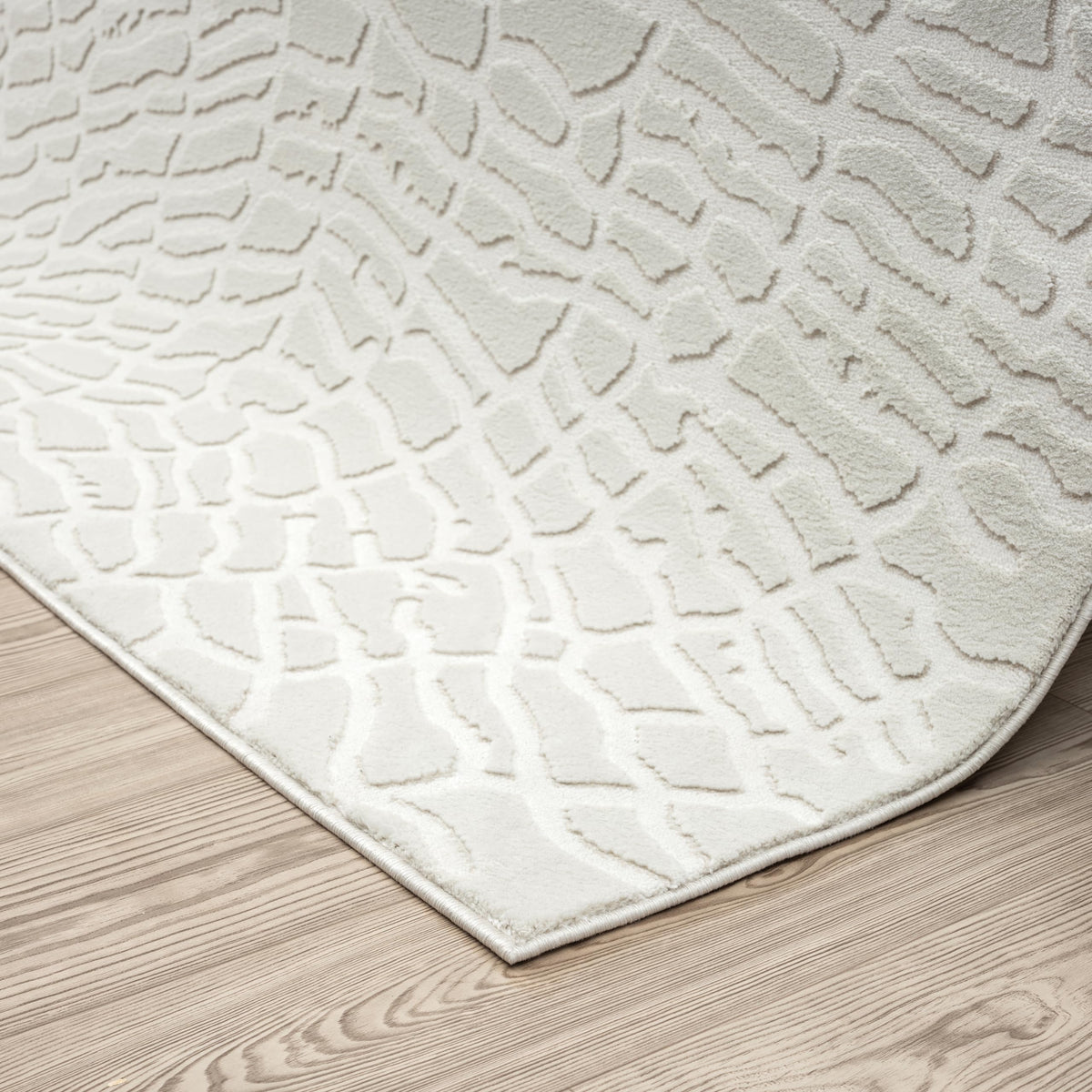 Neutral Cream Area Rug for Living Room by Abani – 2' x 3' (Rectangular), Polypropylene, Cream, Model NTL100A-2