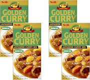 S&B Golden Curry, Medium Hot, 3.2 oz | Japanese | Pack of 4