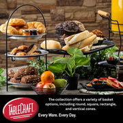 Tablecraft 11.75" x 9" x 3.5" / Black / Modern Bread & Serving Baskets