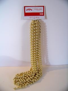 Holiday Time Gold Bead Garland - 18