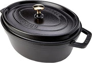 STAUB 4.25-Quart Oval Cocotte, Black