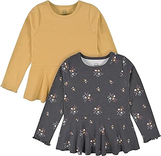 Gerber Baby & Toddler Girls 2-Pack Peplum Waist Tops