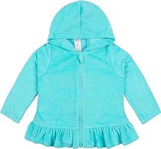 Gerber Baby & Toddler Girls Zipper Hoodie Terry Swimsuit Cover Up
