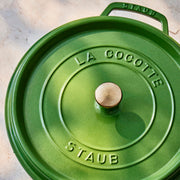 Cast Iron Round Dutch Oven by STAUB – 7-qt Round, 7 quarts, Cast Iron, Pistachio, Model 1034893