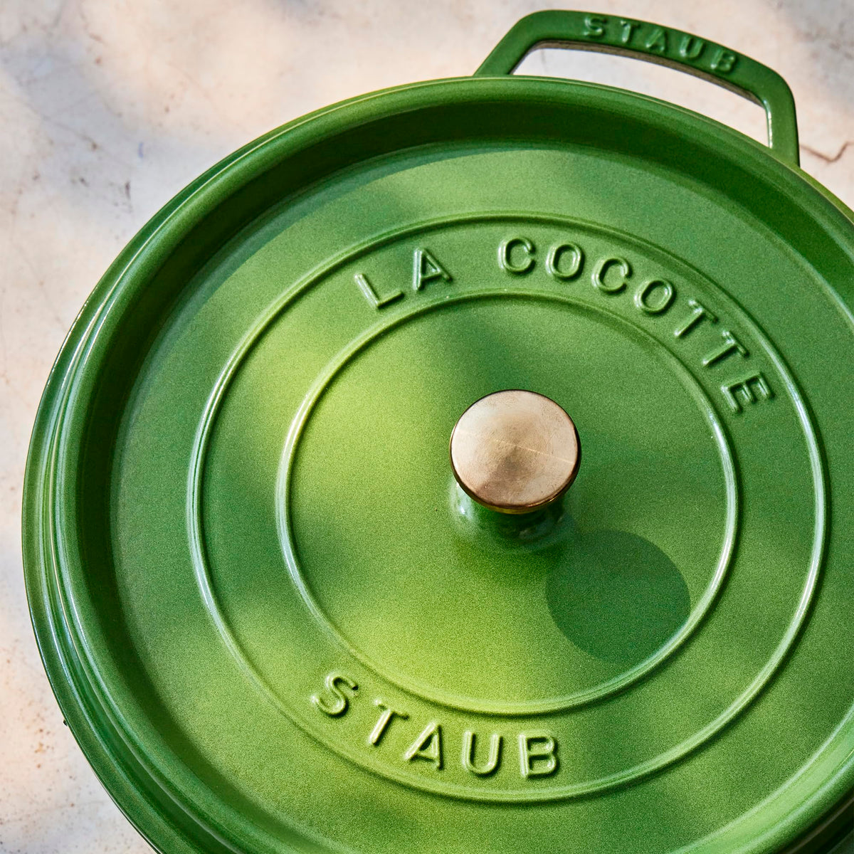 Cast Iron Round Dutch Oven by STAUB – 7-qt Round, 7 quarts, Cast Iron, Pistachio, Model 1034893