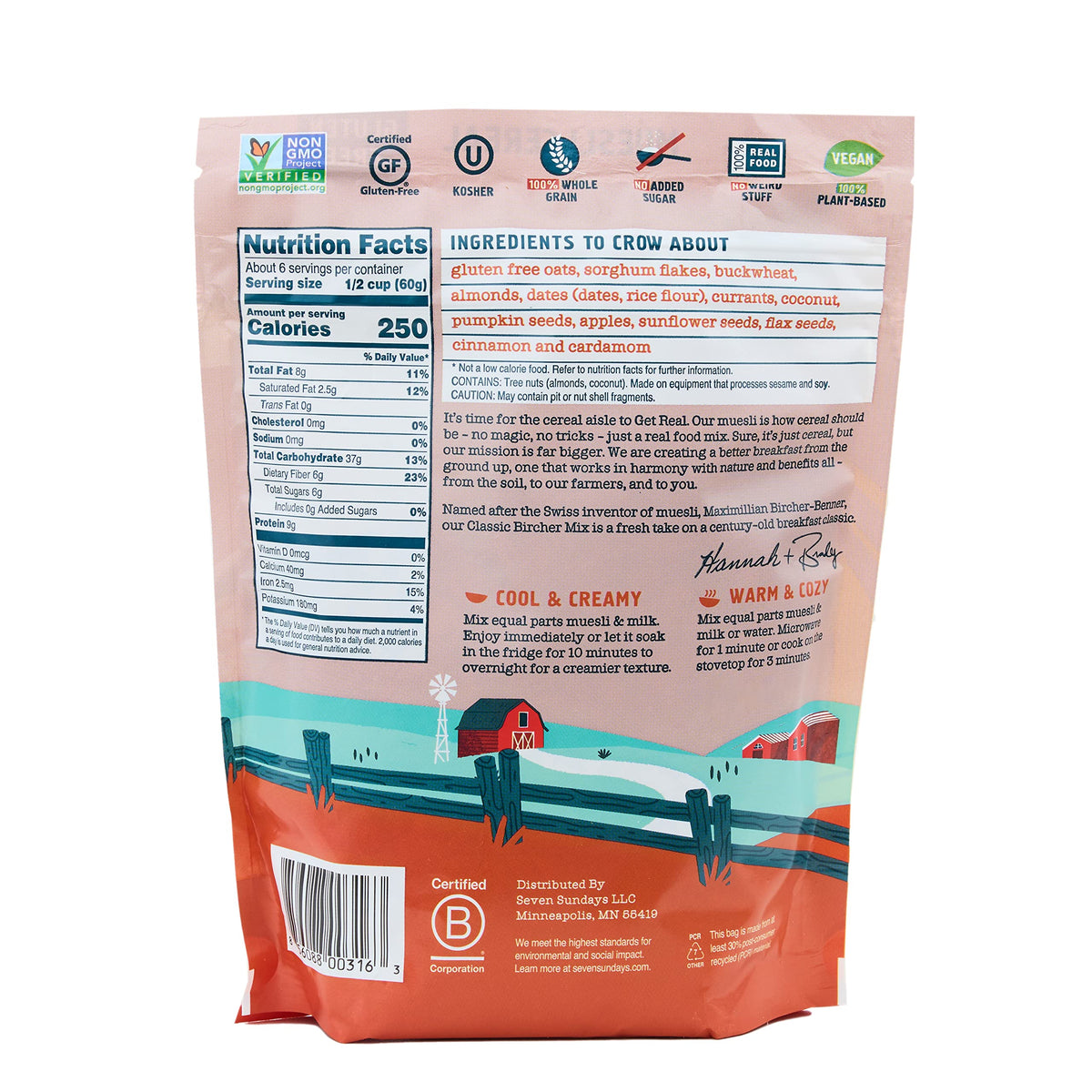 Seven Sundays Apple Cinnamon Almond / 12 Ounce (Pack of 4) / Classic Bircher Apple Cinnamon Muesli