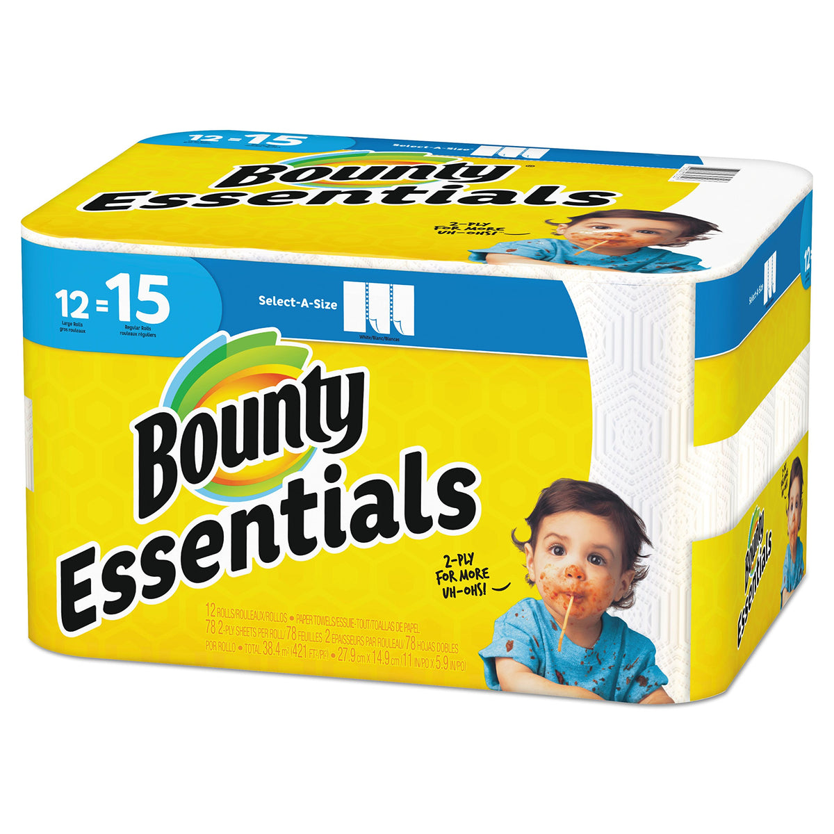 Paper Towels by Bounty – Pack of 12, Paper, White, Pack of 12, Model PGC92972