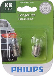 PHILIPS Automotive Lighting 1816 LongerLife Miniature Bulb, 2 Pack, 1816LLB2