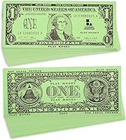 LEARNING ADVANTAGE One Dollar Play Bills, Set of 100, Sized Like Real Cash