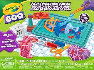 Crayola Goo Dissection Playset, ScienceThemed Slime Kit for Kids, STEM Toy, Less Mess Slime Making, DIY Arts & Crafts Set, Ages 6+