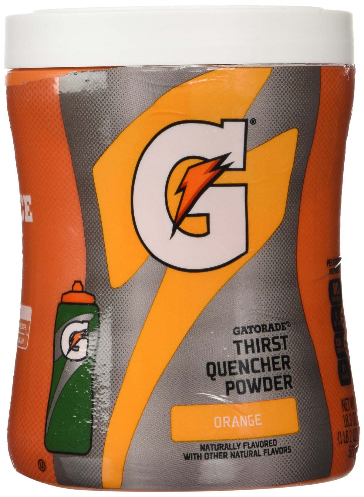 Powder, Orange, 18.3-ounce Canister (1 Canister) by Gatorade – 18.3 Ounce (Pack of 1), Orange, Model 1099989
