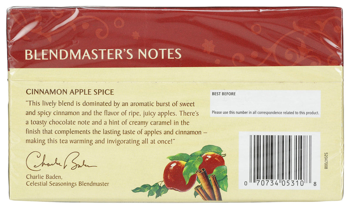 Celestial Seasonings Cinnamon Apple Spice / 20 Count (Pack of 1) / 1 Herbal