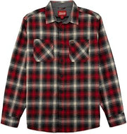 Coleman Mens Long-Sleeve Flannel Shirt Midweight Western Plaid Button-Down Blue/Grey Medium