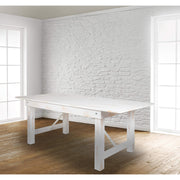 HERCULES Series 7' x 40" Rectangular Antique Rustic White Solid Pine Folding Farm Table by Flash Furniture – 7'L x 40"W, Pinus Glabra, Steel, Pine Wood, Model XA-F-84X40-WH-GG