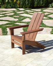 Modern Folding Adirondack Chair by Polywood – 30 inches (W) x 32.25 inches (L) x 37 inches (H), High Density Polyethylene (HDPE), Slate Grey, Model MNA110GY