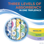 Pearl Active Tampons with Plastic Applicator Triple LightRegularSuper Absorbency Unscented by Tampax – 34 Count (Pack of 1), Plastic, Multicolor, Model 779482