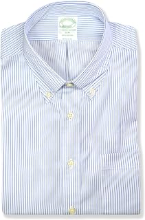 Brooks Brothers Mens Slim Fit Made in USA Mixed Stripes Pocket Dress Shirt,