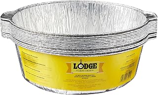 Lodge Silver 12 Inch Aluminum Foil Dutch Oven Liner, 12 Pack