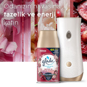 Automatic Spray Air Freshener Refill | Blooming Peony and Cherry - 269 ml Each (Pack of 3) by Glade – White with Pink and Red Accents, Pack of 3, Model 692637