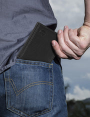 Men's Genuine Leather Rfid Blocking Trifold Wallet by Timberland – One Size, Leather, Black, Model D97018/08A