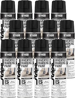 Seymour Stripe 6-Series Inverted Ground Marking Paint (17 oz) - Case of 12 (Black)