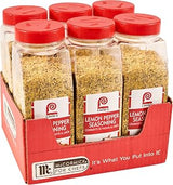Lawry's Lemon Pepper Seasoning, 20.5 oz (Pack of 6) - Six 20.5 Ounce Container of Lemon Pepper Blend to Add a Burst of Fresh Flavor to Vegetables, Fish, Seafood and More
