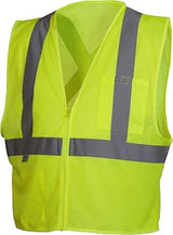 Pyramex RCZ2110XL Hi-Vis Lime Safety Vest with Reflective Tape