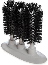 SPARTA 4046103 Plastic Glass Washer, Scrub Brush With Soft Bristles, 8 Inches, Black