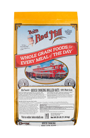 Quick Cooking Rolled Oats by Bob's Red Mill – 25 Pound (Pack of 1), Model BWC08251