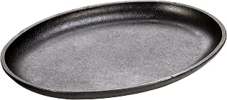 Lodge Handleless Oval Serving Griddle, 10" x 7.5", 10", Black