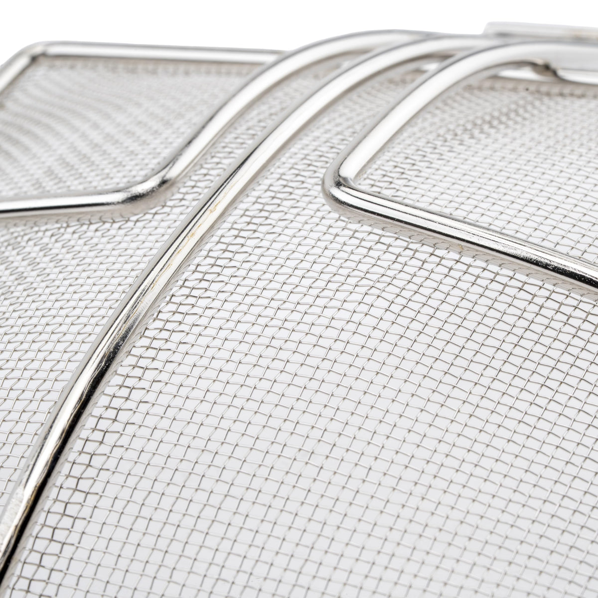 Square Mesh Skimmer by Winco – 6.75", nickel-plated, Silver, Model SCF-6S