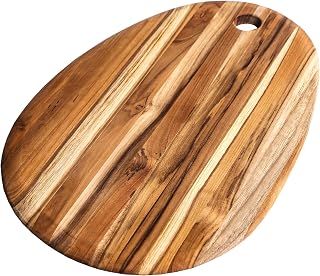 Teakhaus Edge Grain Oval Cutting and Serving Board | 18" x 12" x .55"