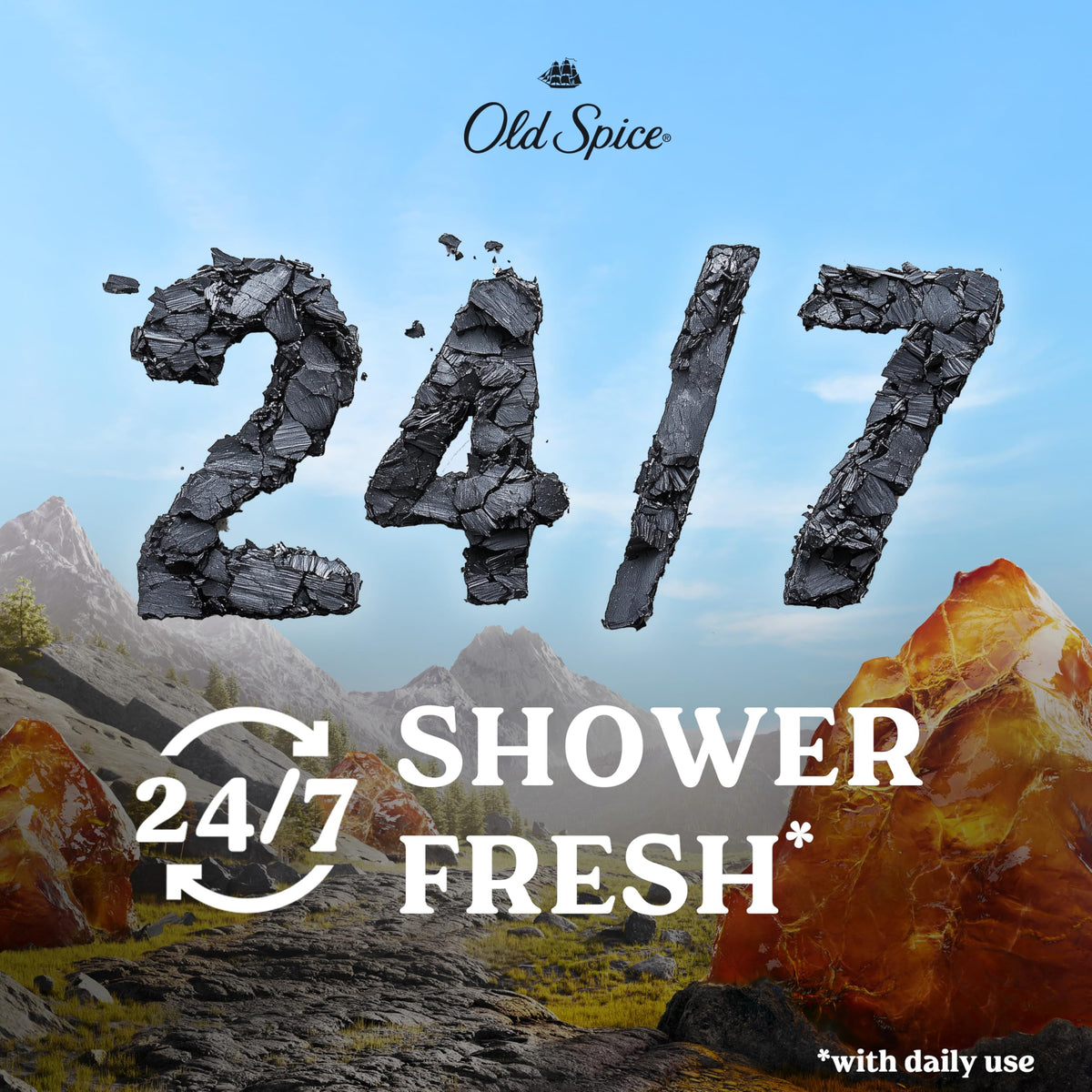 Old Spice 30 Fl Oz (Pack of 4) / Revitalizing with Charcoal / Black Body Washes