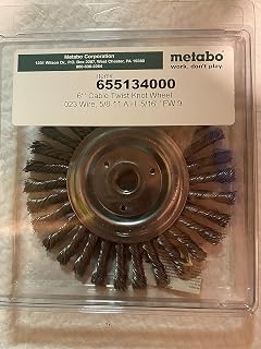 metabo Application: Steel - 6" x 5/16" x 5/8-11" Knot Wire Brush (655134000), Wire Wheels