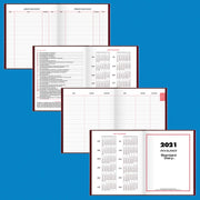 Standard Diary by AT-A-GLANCE – 7.6" W x 9.7" D, Paper, Red, Model SD374-13