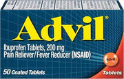 Advil Tablets, Ibuprofen 200mg, Pain Relief, 50 Count