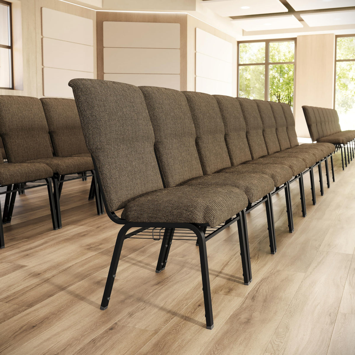 Flash Furniture Jute Fabric/Black Frame / Set of 1 / Classic Chairs