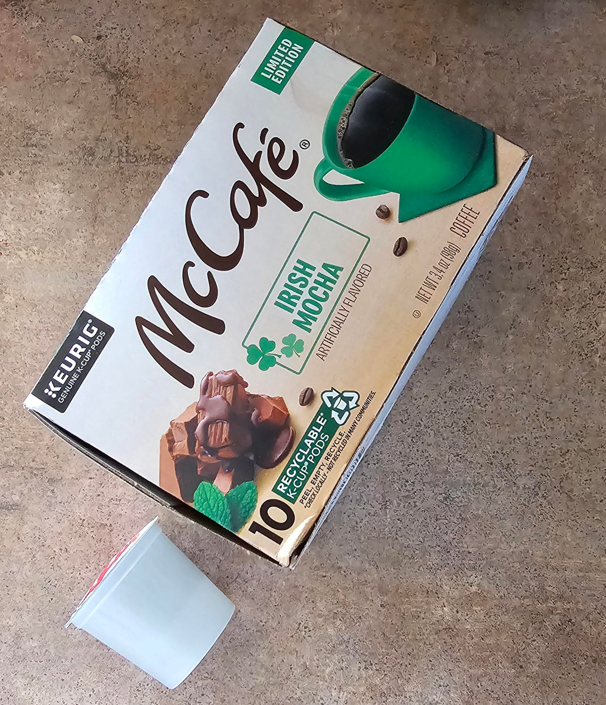 McCaf, Irish Mocha K-Cup Single-Serve Pod Coffee, 10 count by McCafe – 0.34 Ounce (Pack of 10), Pack of 10, Model 1063316410