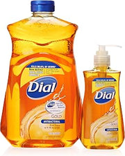Dial Gold Antibacterial Liquid Soap with Moisturizer, 7.5 Oz Pump Bottle + 52 Oz Refill
