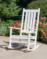 ® Vineyard Porch Rocking Chair in Navy by Polywood – 34.25in. x 27.25in. x 45.88in., High Density Polyethylene (HDPE), Navy, Model R140NV