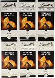 Lindt Master Chocolatier Excellence Intense Orange, Dark, 3.5-Ounce (Pack 12)