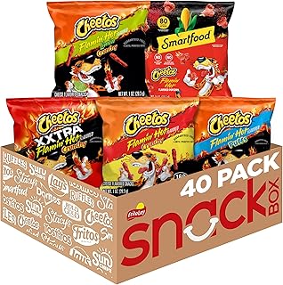 Cheetos Cheese Flavored Snacks, Flamin' Hot Mix Variety Pack, (Pack of 40)