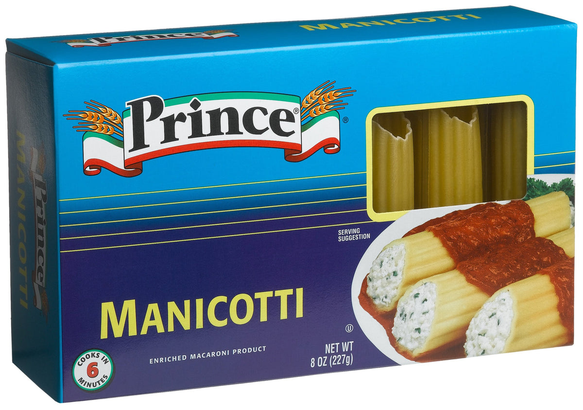 Prince Manicotti Pasta by SAN GIORGIO – 8 Ounce (Pack of 1), Pack of 12